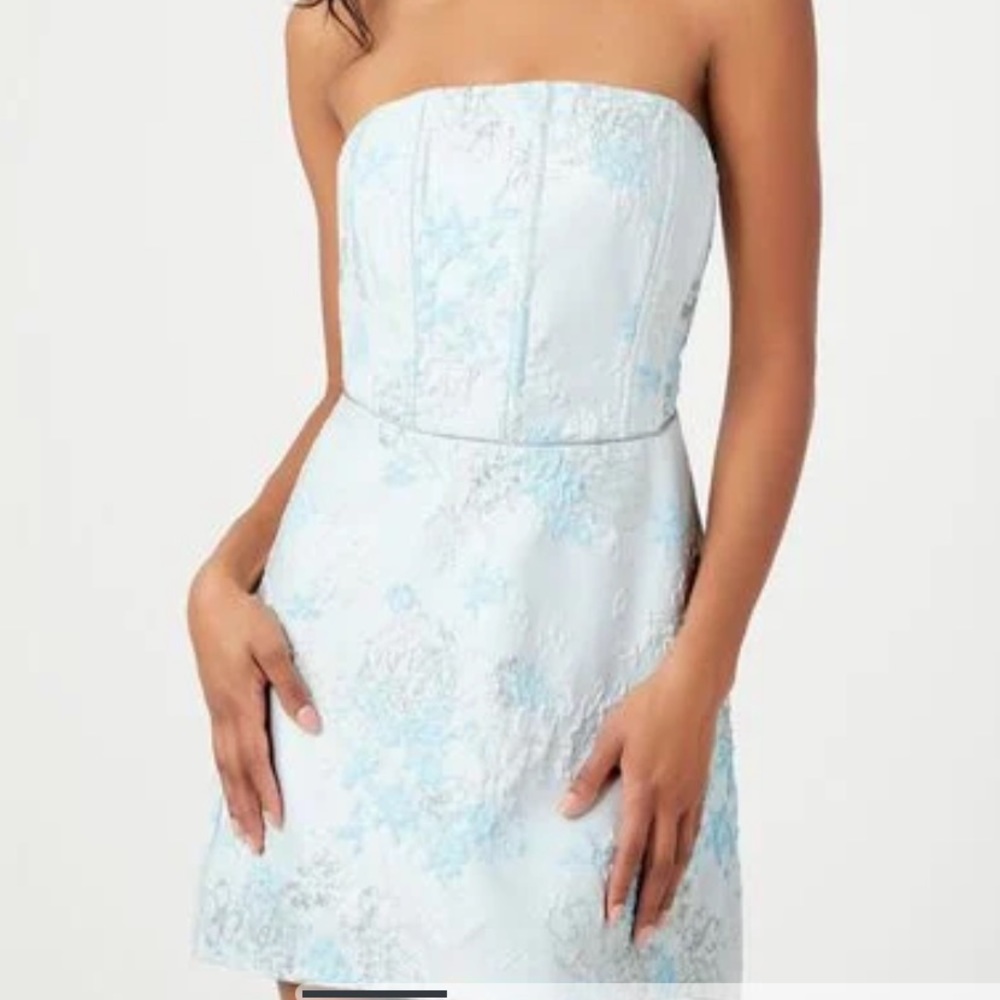 NWT Forever 21 Floral Print Strapless Mini Dress